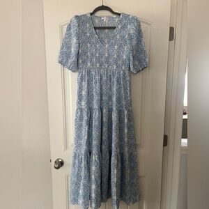 TCEC Sky Blue and White Maxi Dress